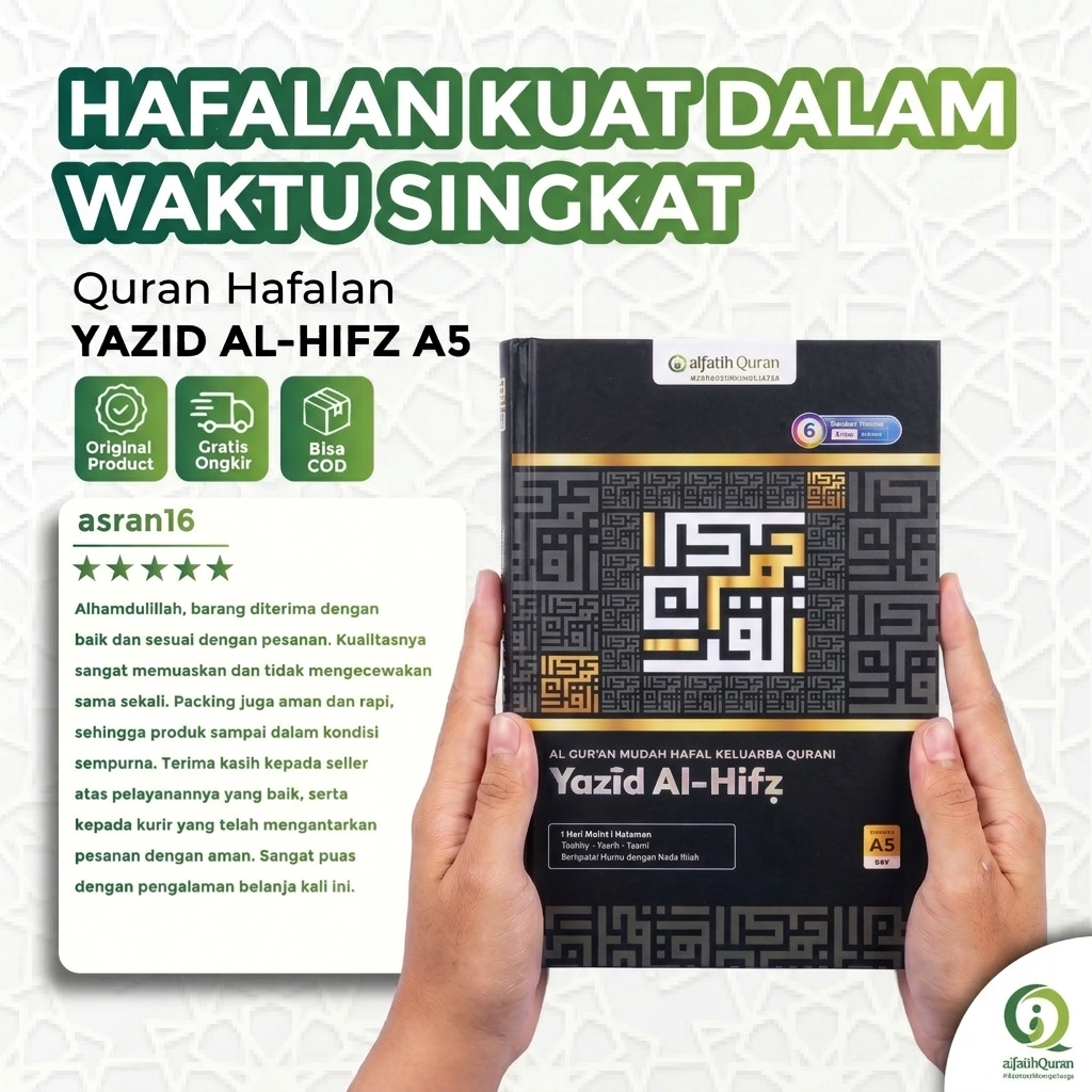 YAZID AL-HIFZ A5 | QURAN HAFALAN RASM UTSMANI | DILENGKAPI METODE HAFALAN CEKLIS & 6 BLOK WARNA