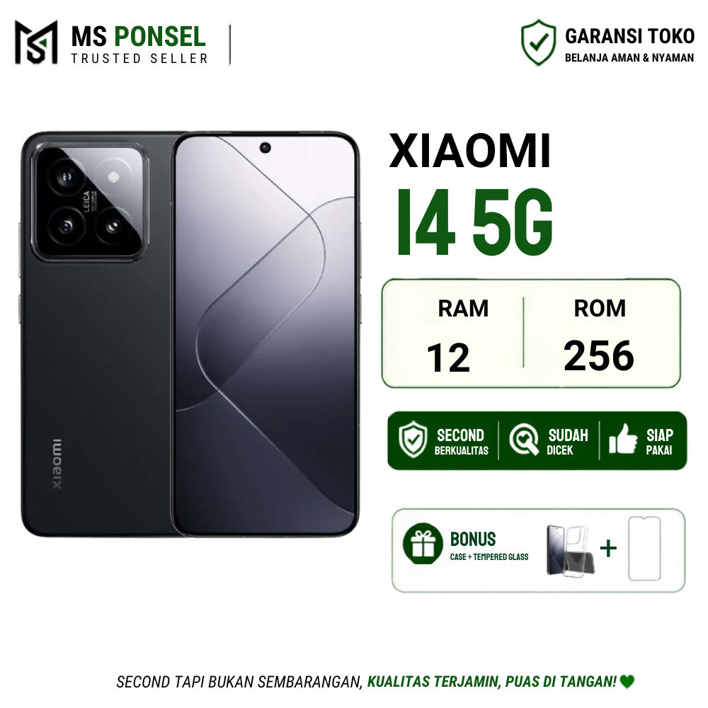 Xiaomi 14 5G 12/256GB Second Original Garansi | Leica 50MP | Snapdragon 8 Gen 3 | AMOLED 120Hz | NFC