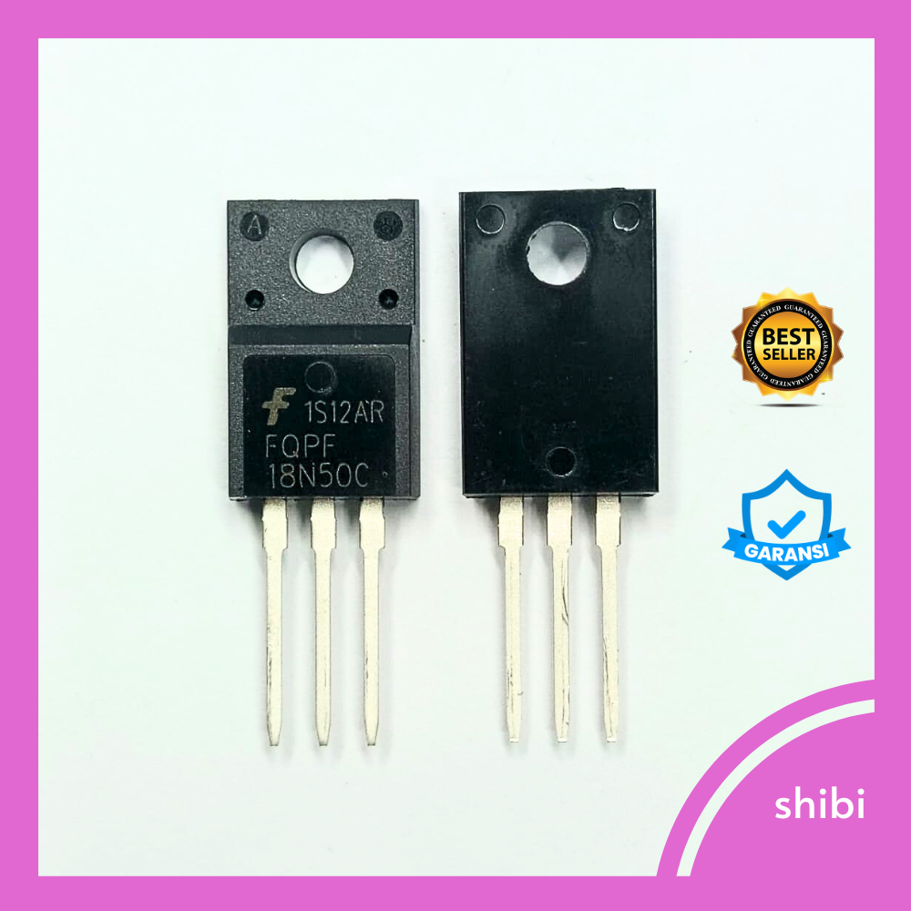 FQPF18N50 GARANSI 18N50 MOSFET 18A 500V DIP TO-220 BARU