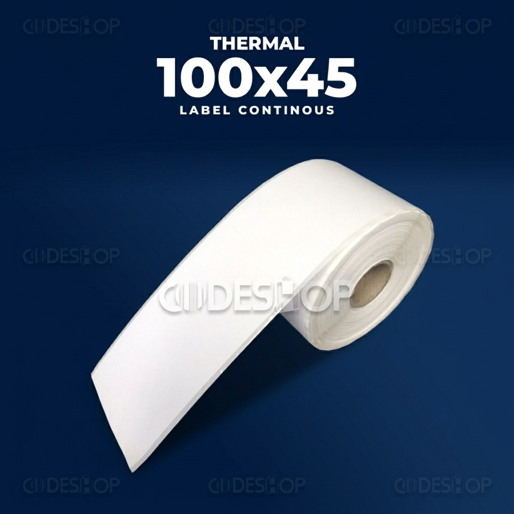 Codeshop Label Thermal 100x45m Stiker Printer Barcode Continuous Label Termal