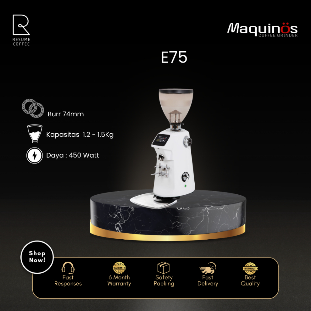 Grinder Maquinos E75 Stainless Burr - Maquinos E75 Grinder Espresso