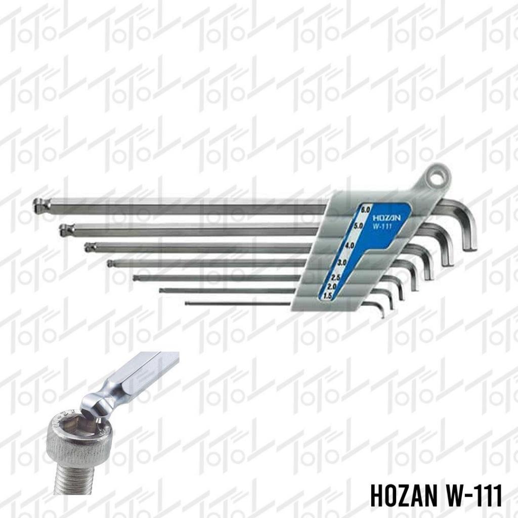 Hozan W-111 Kunci L Ballpoint / Ballpoint L Wrench Set Hozan W111