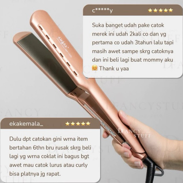 Catokan AMARA 1333 Pelurus Rambut Curly Pengeriting Professional Catokan Ionik Salon Terlaris