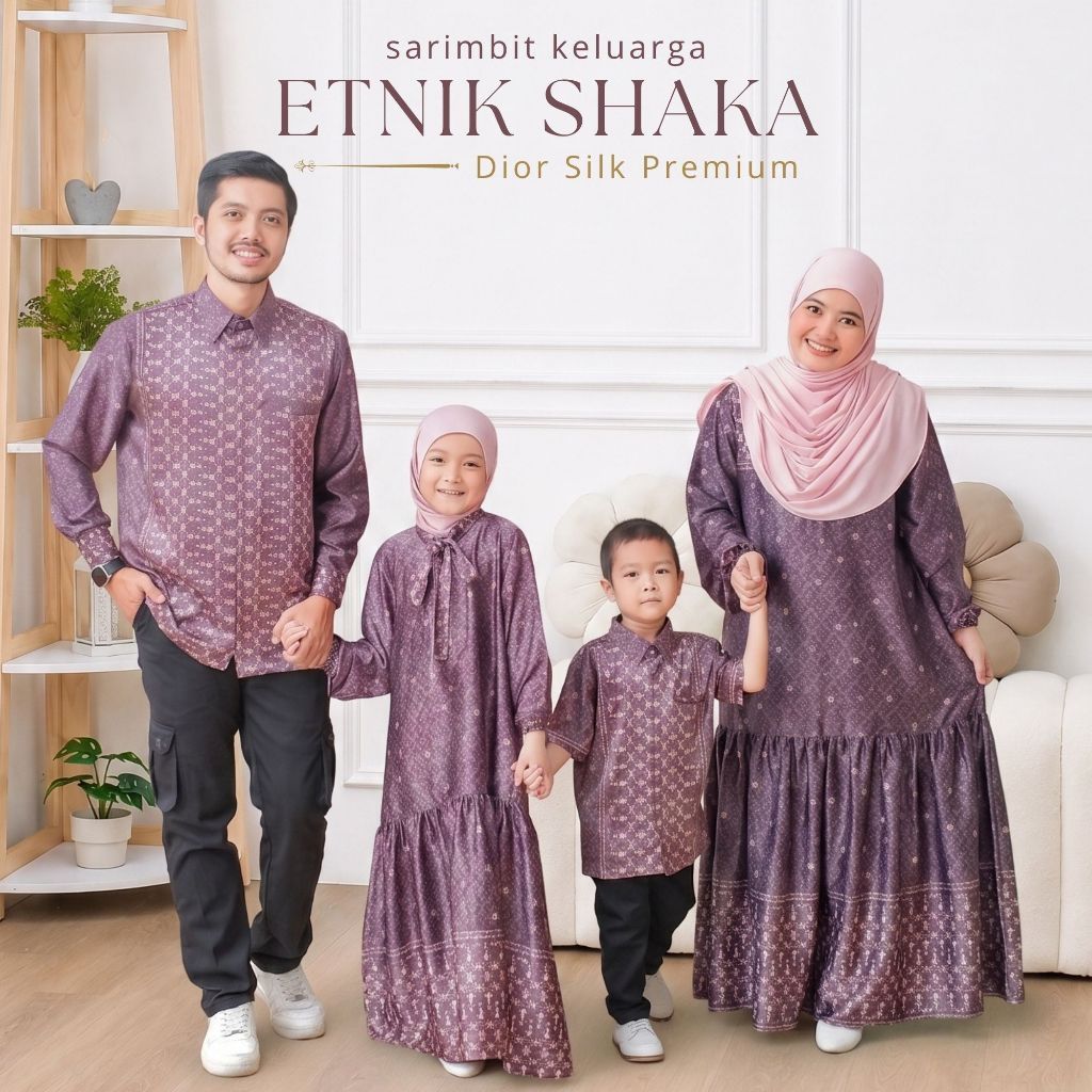BAJU SARIMBIT KELUARGA PREMIUM MOTIF TERBARU 2027 BAJU COUPLE KELUARGA MUSLIM SARIMBIT KELUARGA LEBA