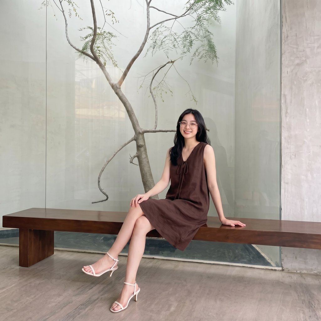 SALE 9.9 Sachirelia - Andiva Midi Dress - Linen Dress - Dress Korea