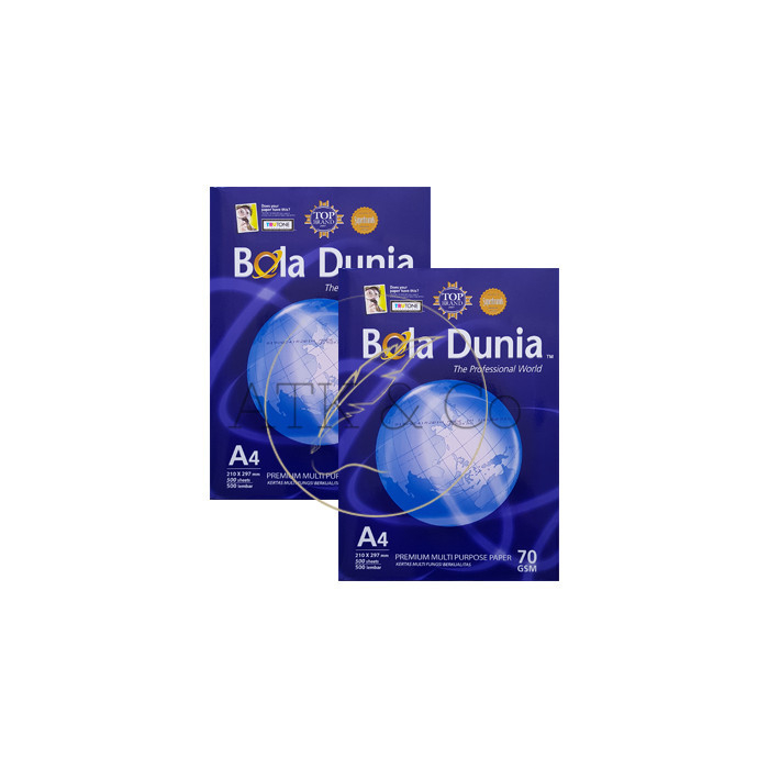Kertas HVS A4 70gr Bola Dunia - Kertas Print Fotocopy Putih A4 70 gram