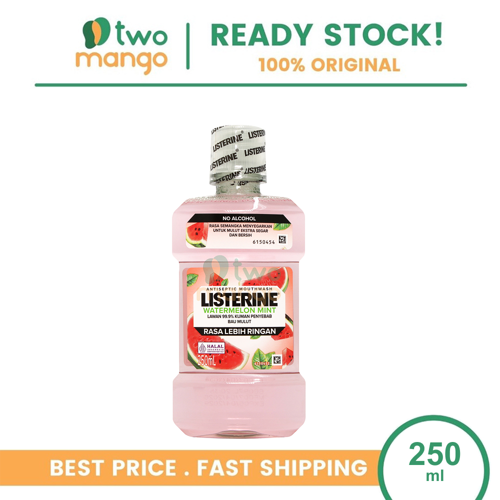 LISTERINE WATERMELON MINT | OBAT KUMUR ANTISEPTIK, OBAT KUMUR MULUT, CEGAH BAU MULUT, PLAK