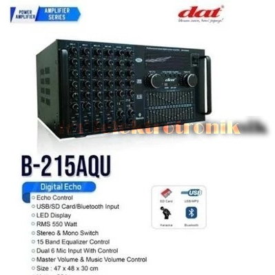 AMPLIFIER AMPLY DAT B215AQU B 215 B215 AQU DIGITAL ECHO BLUETOOTH USB SD CARD
