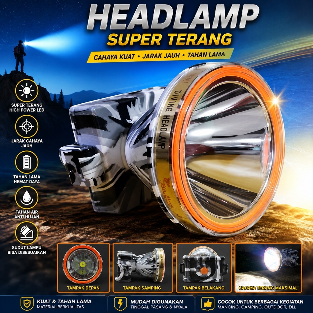 Jinlong JL-232L Senter Kepala Menyelam 250Watt