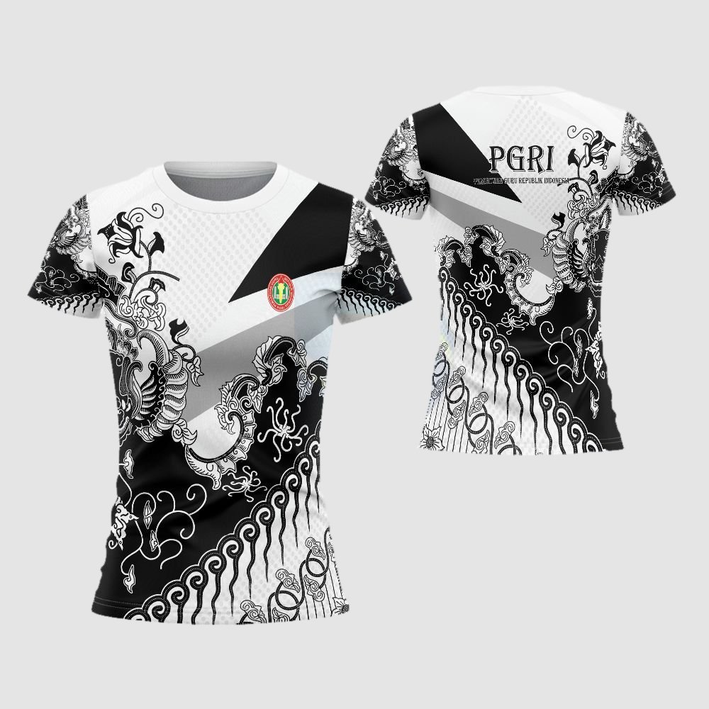 Baju PGRI Wanita | Kaos Seragam Guru PGRI Wanita | Atasan Guru PGRI