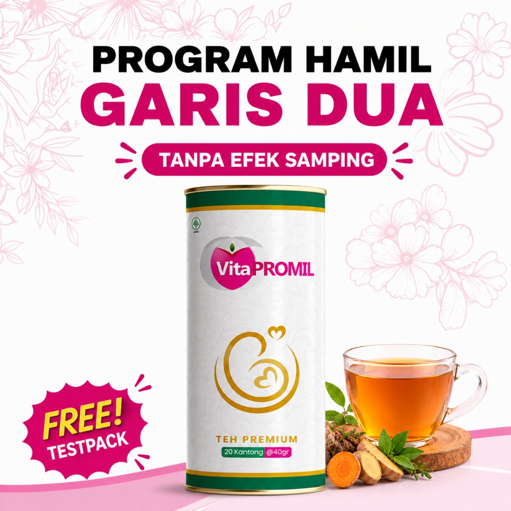 VitaPROMIL Teh Promil Premium 20 Kantong @40gr | Teh Herbal Program Hamil untuk Pasangan Suami Istri