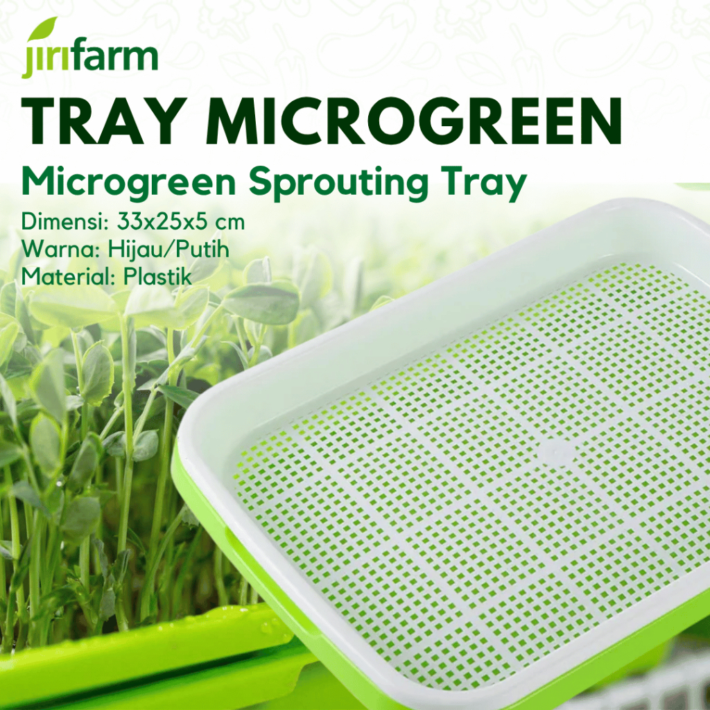 JIRIFARM - Microgreen Sprouting Tray with Base - Tray Semai Microgreen dengan Alas