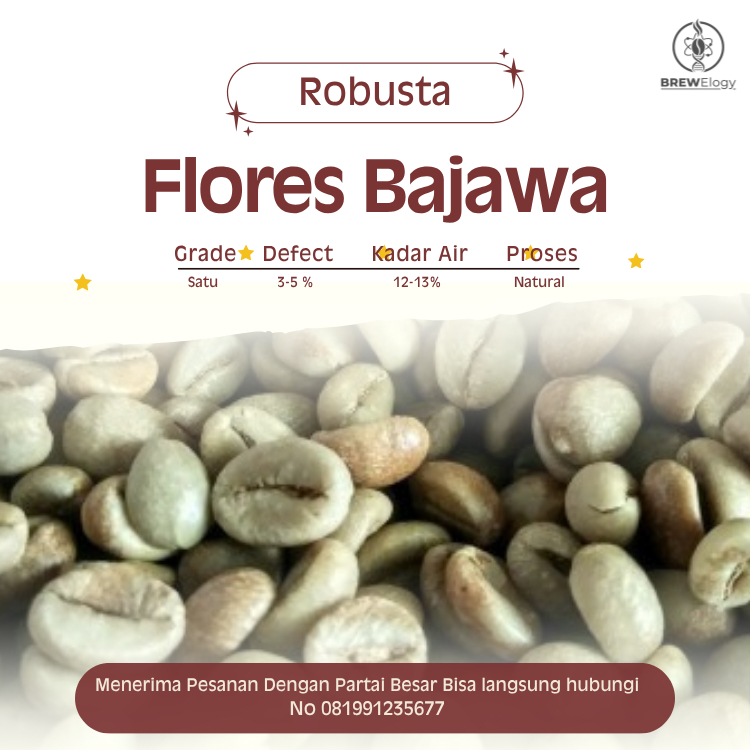 greenbean  biji kopi Robusta Flores Bajawa -1kg