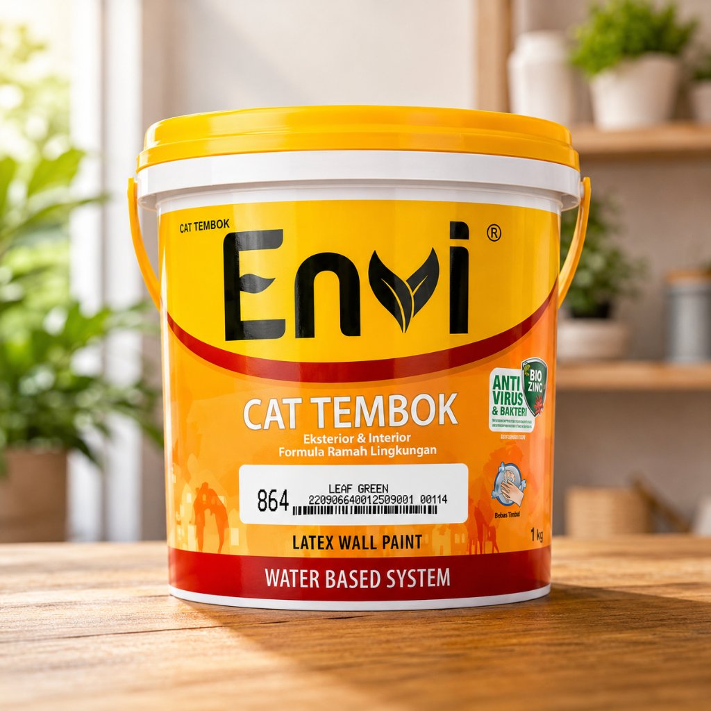 Envi Cat Tembok Eksterior & Interior Ramah Lingkungan 0,9 Kg – Cat Tembok (Latex Wall Paint) & Anti 