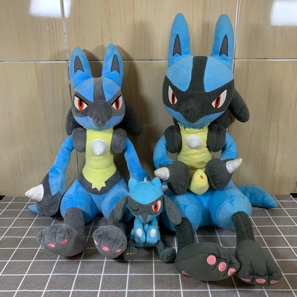 Boneka Anime Pokemon Riolu Lucario Plush Original