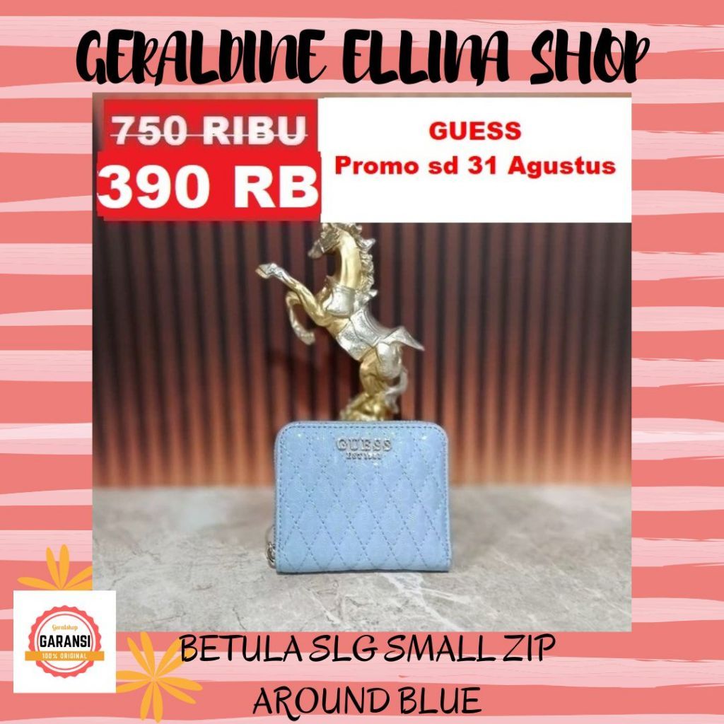 Dompet wanita GUESS wallet SALE original seri BETULA SLG SMALL ZIP AROUND