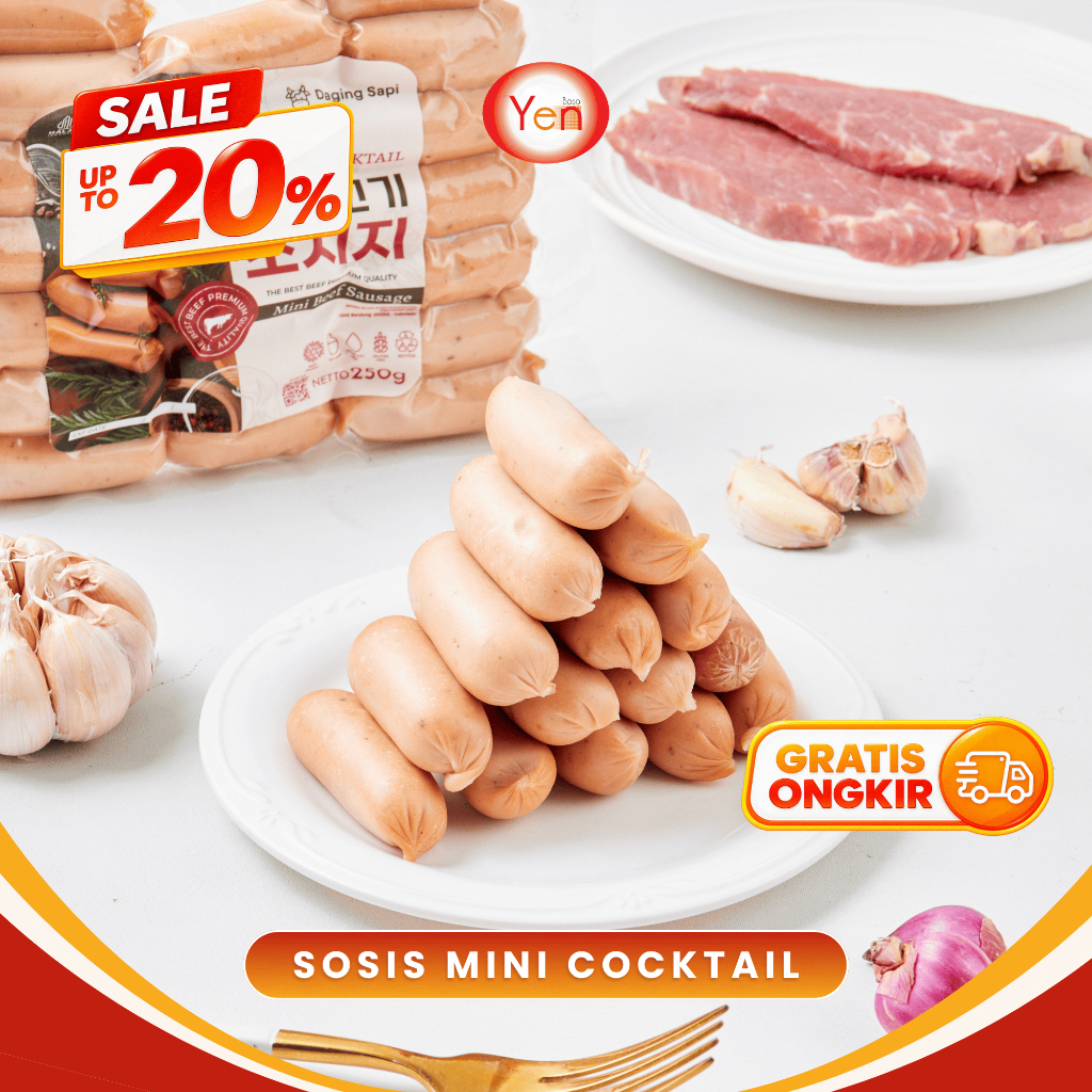 YEN Sosis Mini Cocktail Kiloan Sosis Sapi