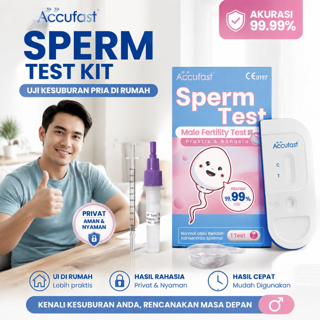 ACCUFAST Tes Sperma Pria Sperm Test Cek Konsentrasi Sperma Tes Kesuburan Pria
