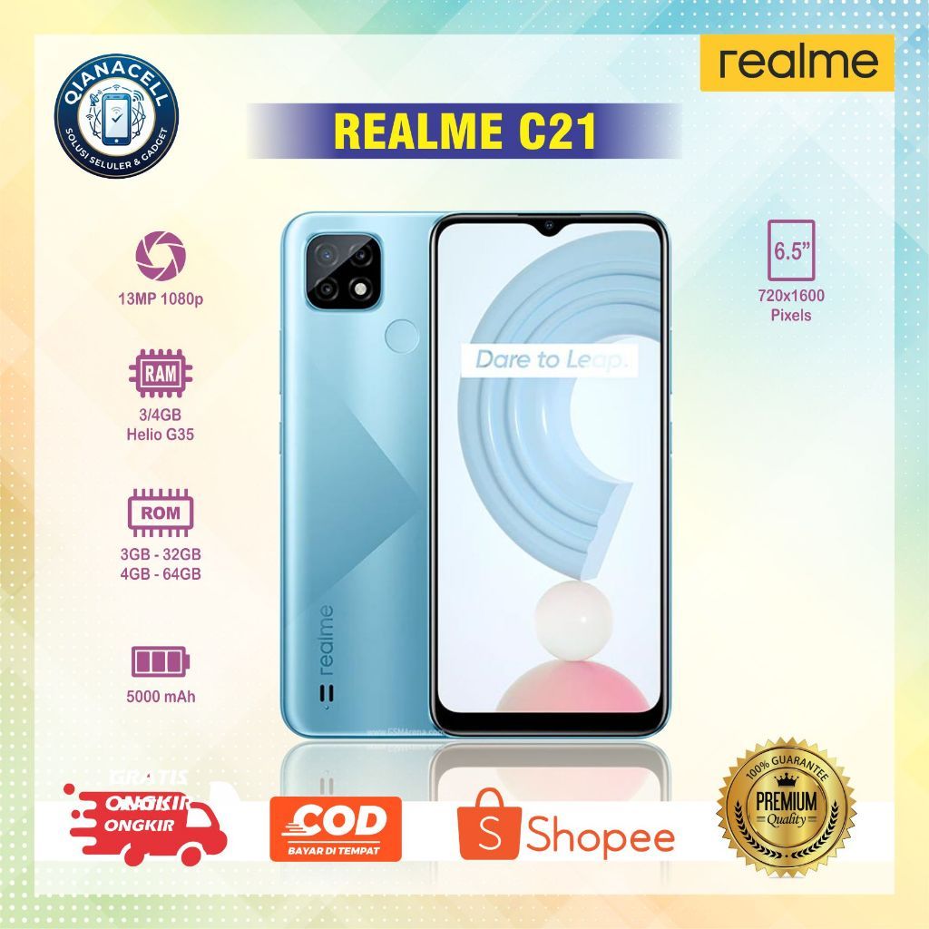 HP REALME C21y / Realme C25y Second normal siap pakai RAM 3/32GB RAM 4/64GB