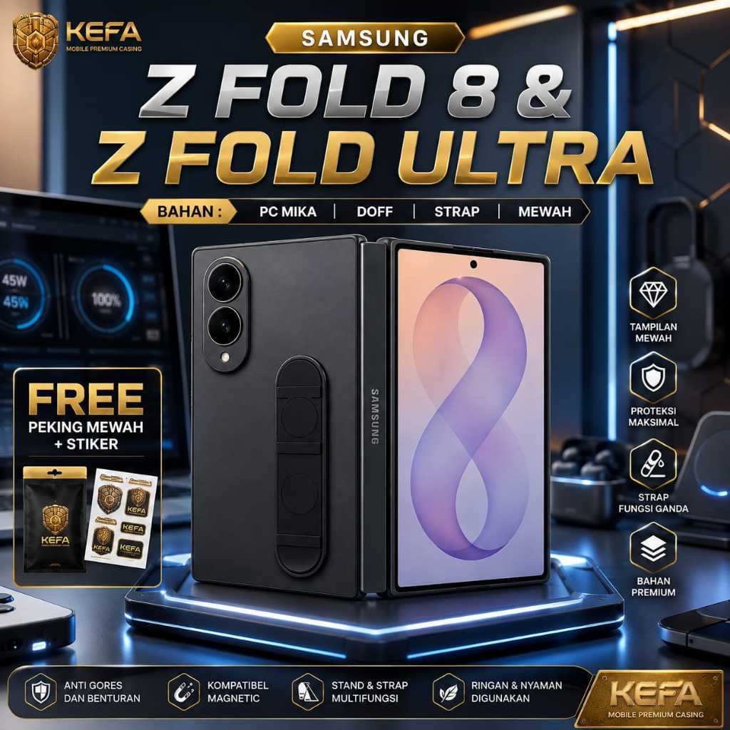 KEFA - Softcase SAMSUNG GALAXY Z FOLD 8 / FOLD 8 ULTRA Casing Ring Magsave Standing Dompet Hp