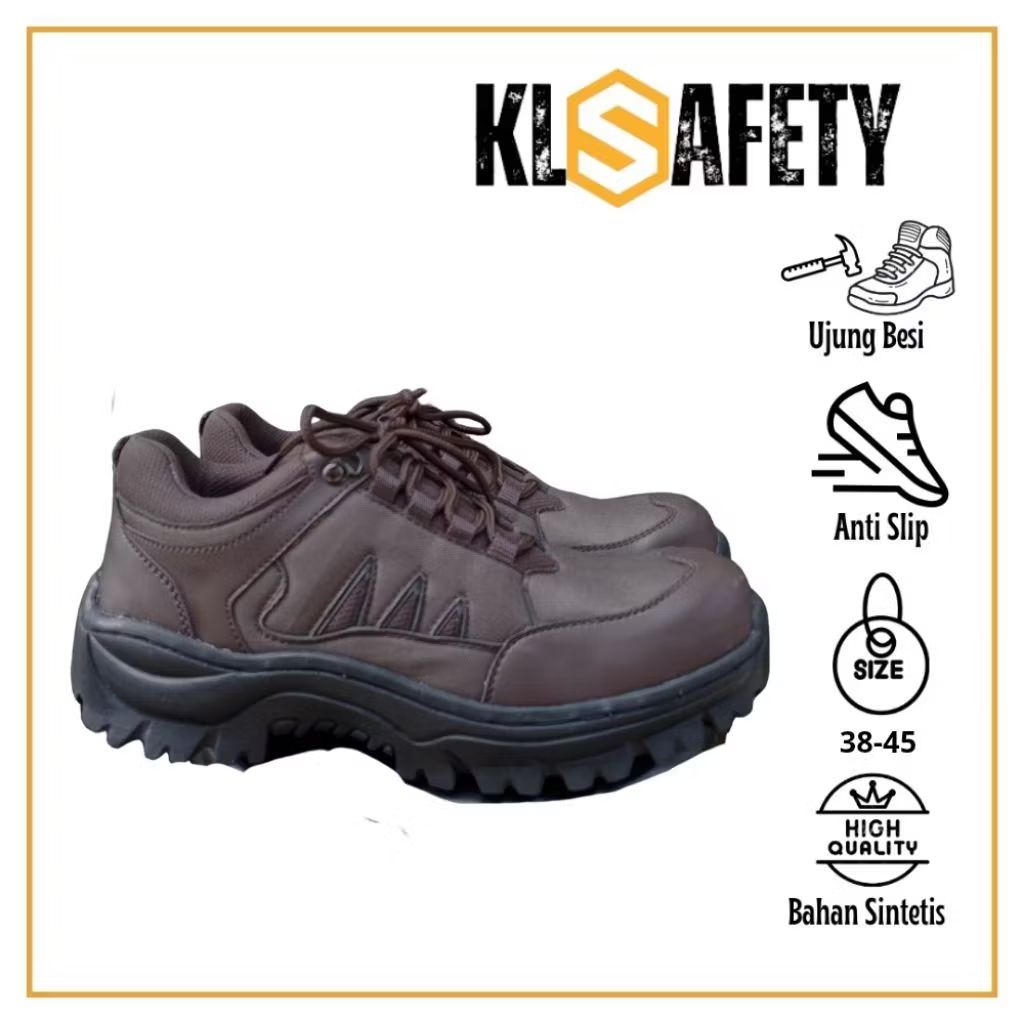 SEPATU SAFETY KODE M-2E (COKELAT TUA)