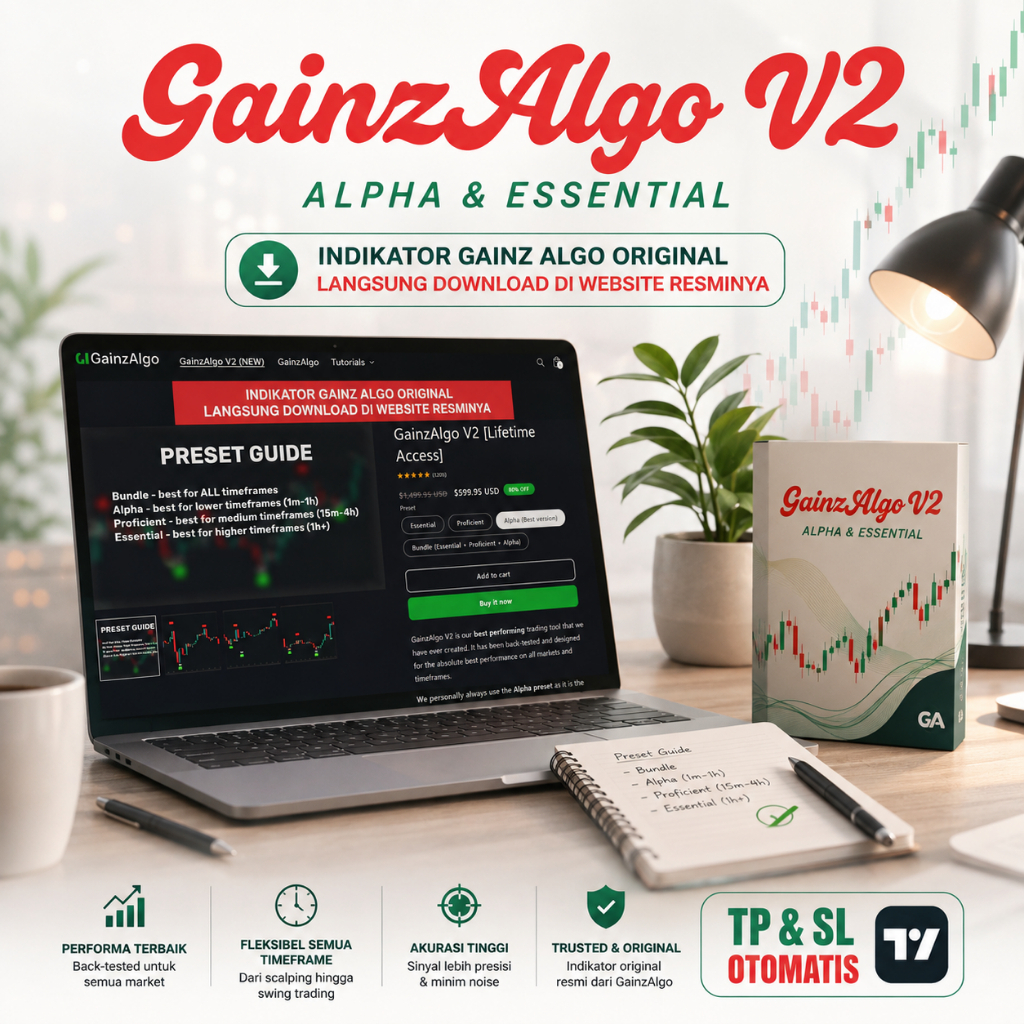 GainzAlgo V2 (NEW) Alpha dan Essential Indikator Tradingview - Lifetime Access