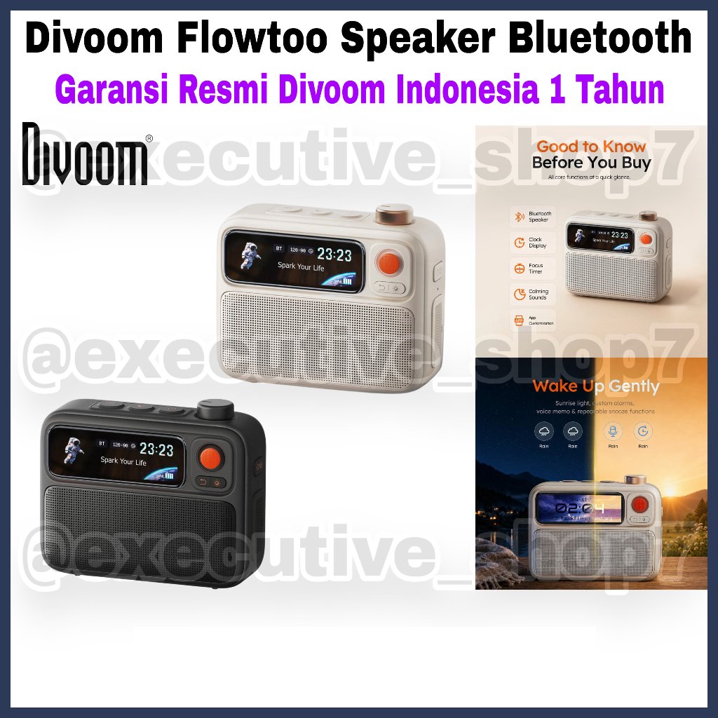 Divoom Flowtoo Speaker Bluetooth - Garansi Resmi Divoom Indonesia 1 Tahun