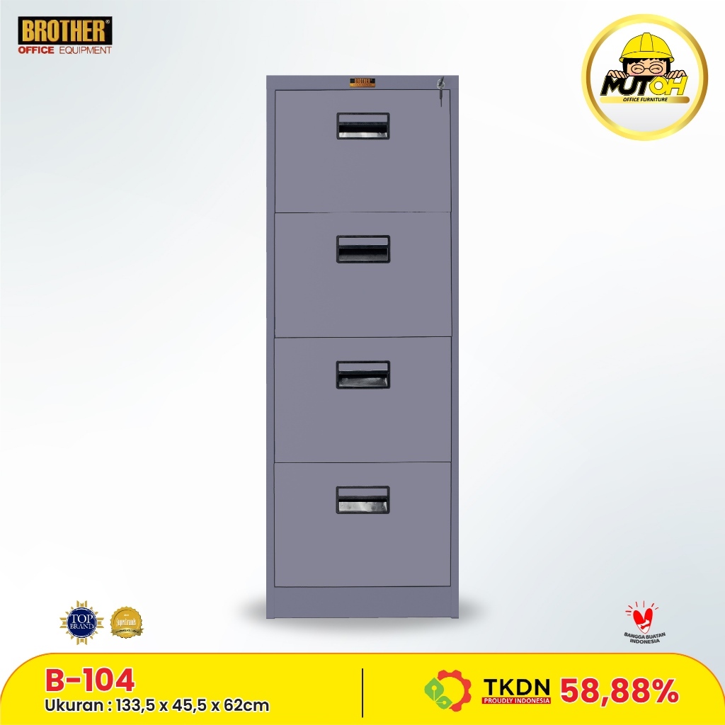 BROTHER B-104 | FILLING CABINET KABINET 4 LACI BROTHER B-104 B104 BER-SERTIFIKAT TKDN