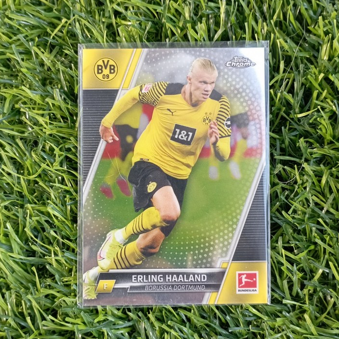 Erling Haaland #30 Borrusia Dortmund BVB Topps Chrome 2022 | Kartu Bola Karbol Erling Haaland