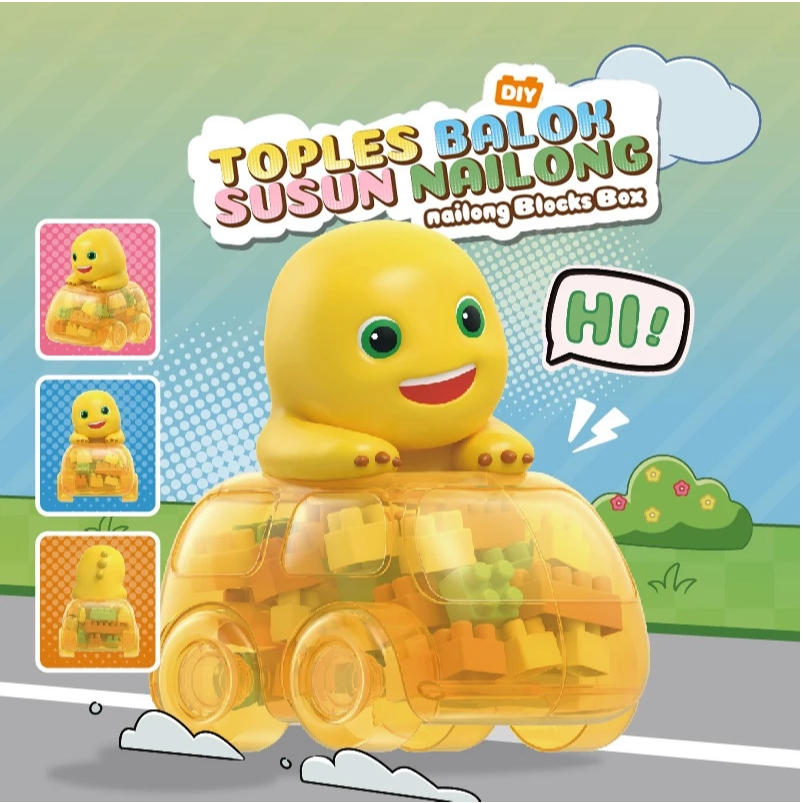 Mr. Man Nailong Building Blocks Car 50pcs / Block Mainan Balok Susun DIY Nailong Mobil 50 pcs