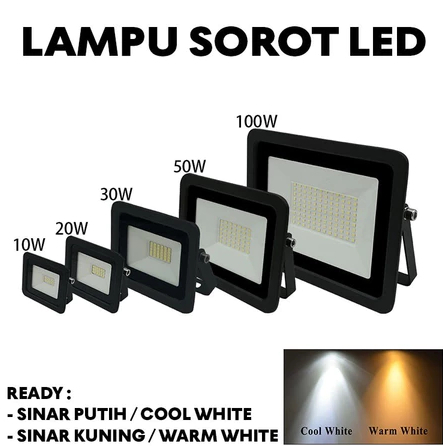 PHILIPS LAMPU LED BVP150 BVP 150 10WATT 20WATT 30WATT 50WATT LAMPU SOROT FLOOD LIGHT
