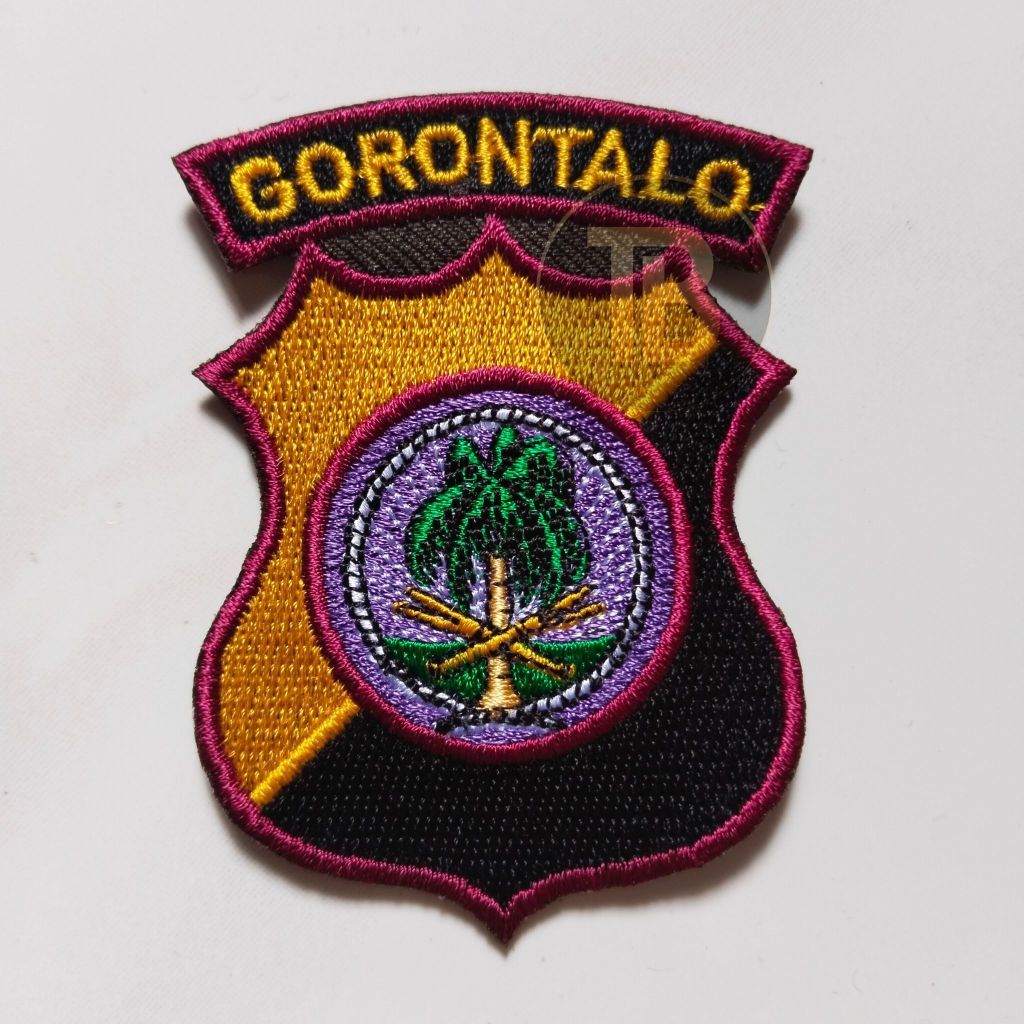 Logo Bordir / Patch / Emblem Polda Gorontalo.