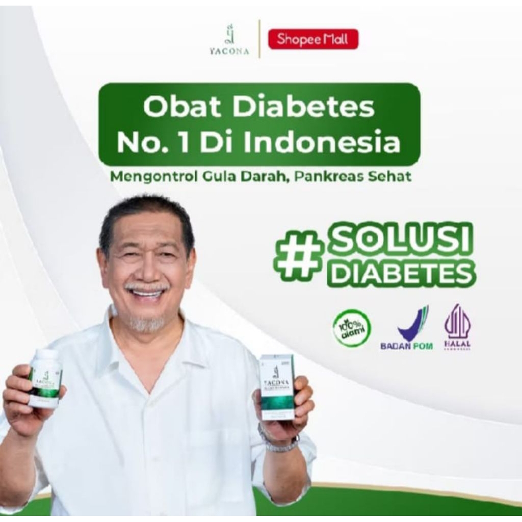 YACONA ASLI ORIGINAL ISI 60 KAPSUL HERBAL KESEHATAN AMPUH SEMBUHKAN DIABETES