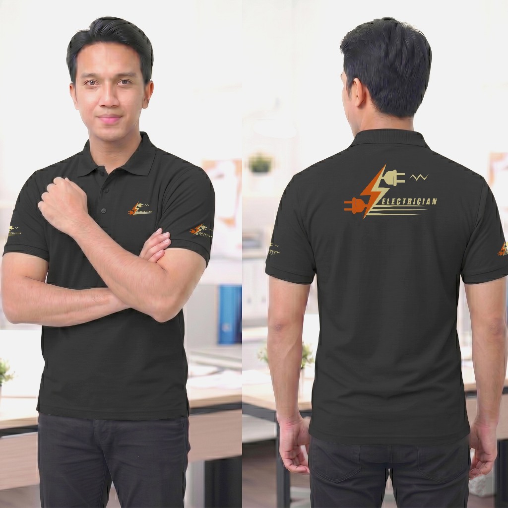 Kaos Polo Lengan Pendek Teknik Listrik Electrician | Kaos Berkerah Pekerja Listrik