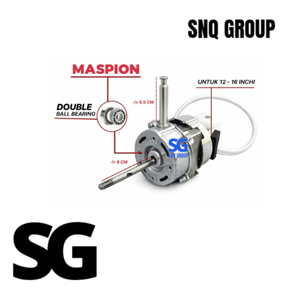 Dinamo kipas angin MASPION double bearing 14 inch, 16 inch - Motor kipas angin MASPION duduk, berdir