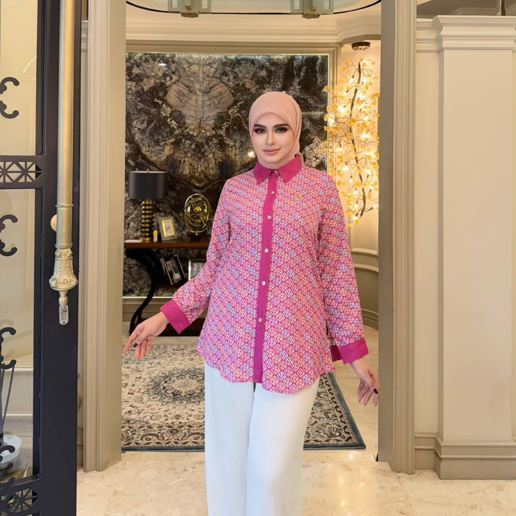 SS Shella Saukia READY NEW Blouse Tunik Nykilla Naykilla warna Fuschia