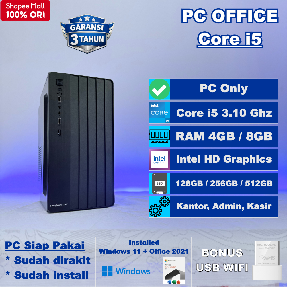 PC Rakitan Core i5 - CPU Komputer Kantor