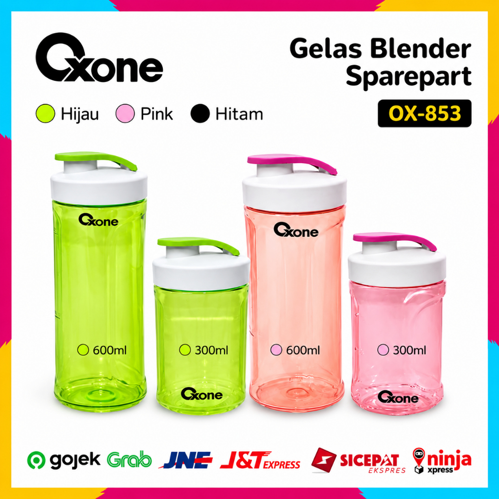 Sparepart Gelas / Botol Hand Blender OXONE OX-853 | 300ml | 600ml