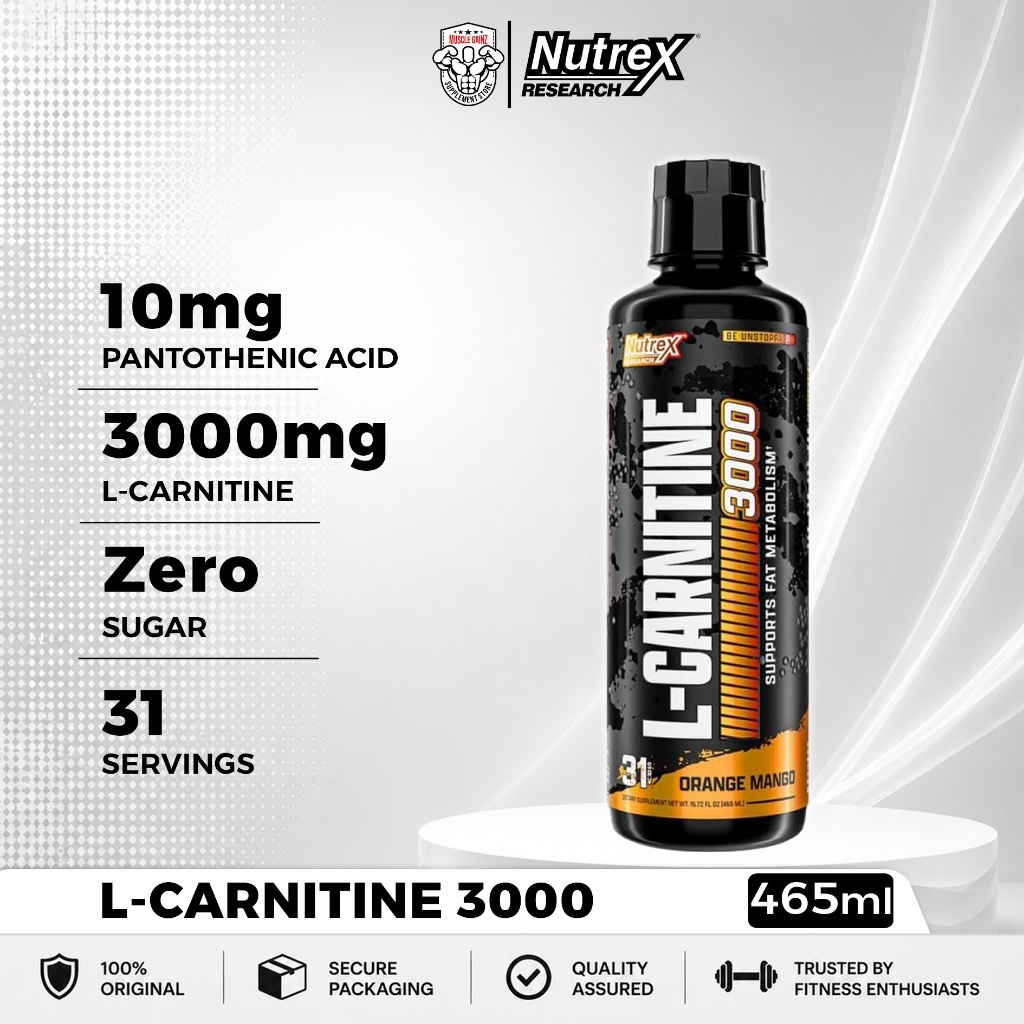 Nutrex Research L-Carnitine 3000 465ml L-Carnitine Cair Liquid