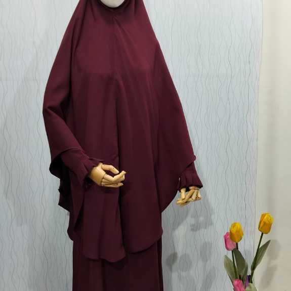 Gamis Hasanah  syari collection Abaya Busui  Set Hijab Syari Muslimah Mewah Bahan Yoris Premium