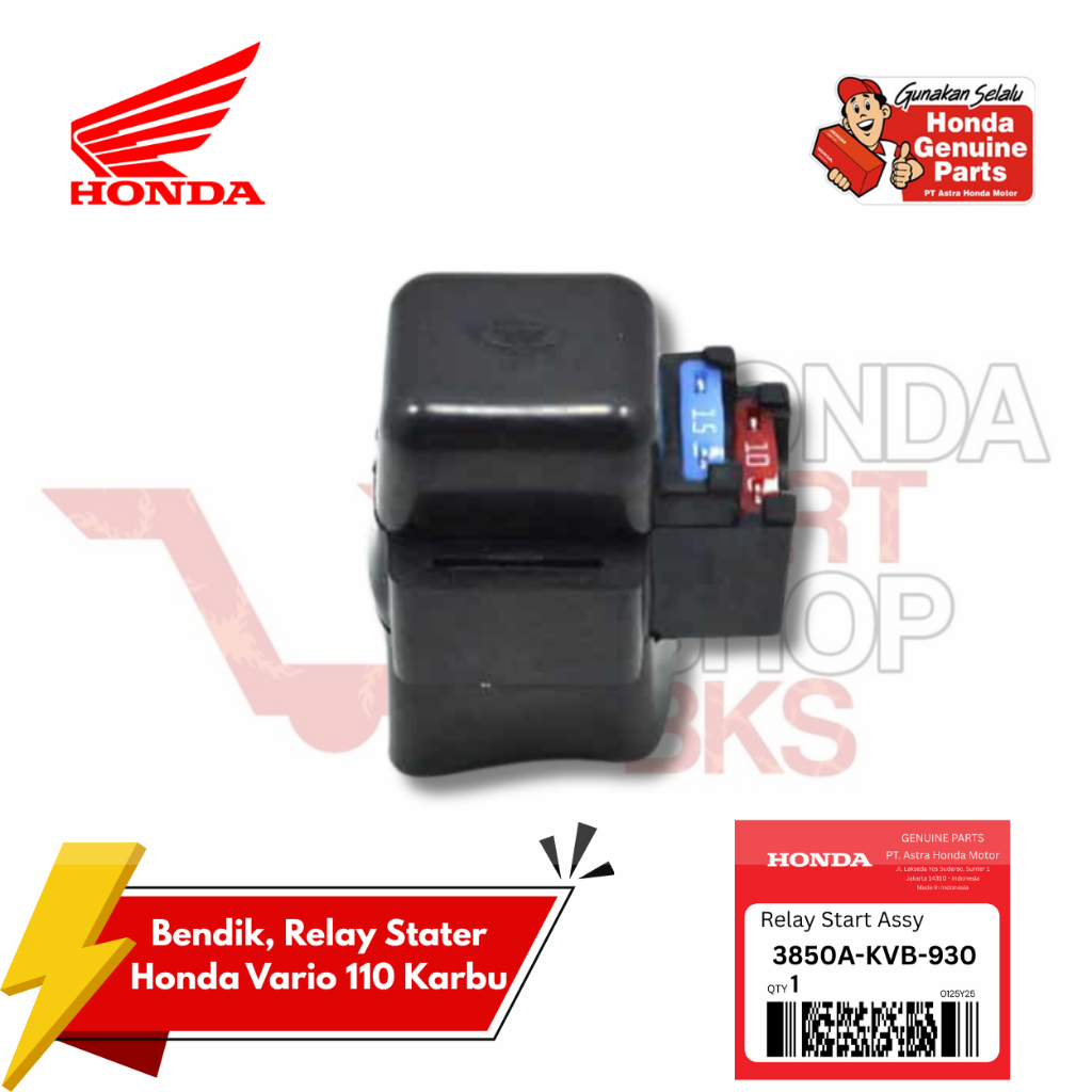 3850A KVB 930 Bendik, Relay Stater Honda Vario 110 Karbu Original hpsbks