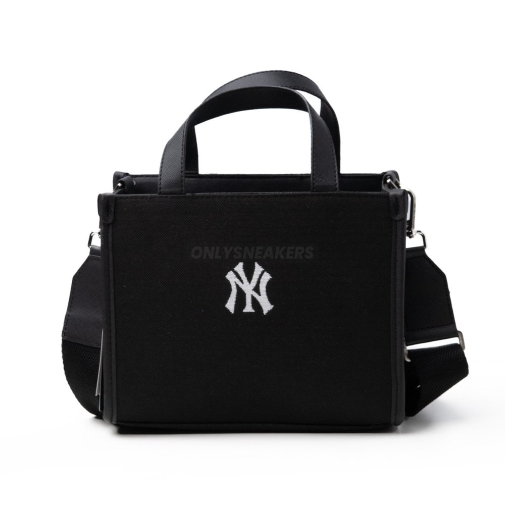 MLB VARSITY JACQUARD SMALL TOTE BAG NEW YORK BLACK