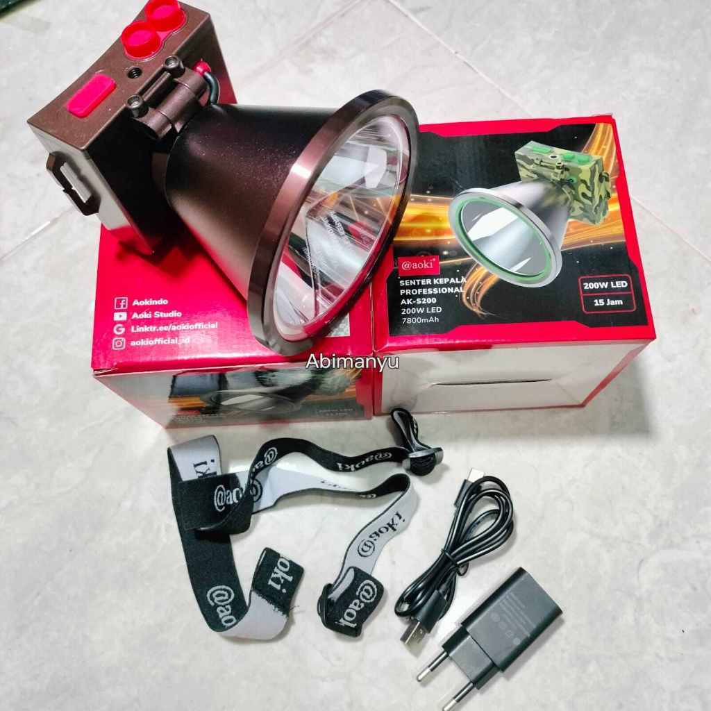 Senter Kepala Aoki S200 / 200 Watt  Jumbo