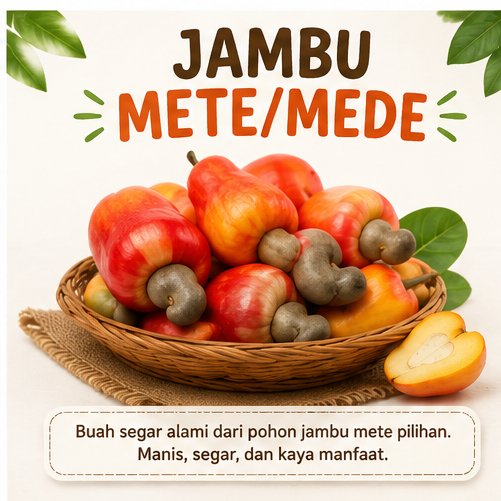 Jambu Mete/Mede 1 kg -  Segar & Alami Buah Jambu Mete untuk dikonsumsi langsung atau diolah