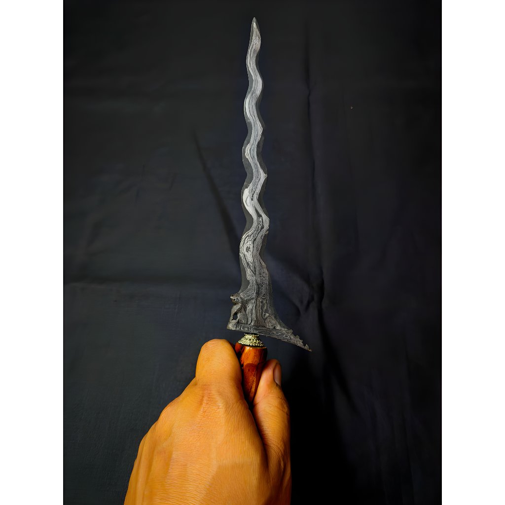 Keris Luk 11 Patrem Singo Barong Pamor Pedaringan Kebak