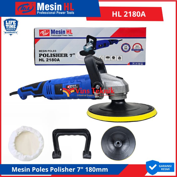 H&L HL 2180A Mesin Poles 7" 180MM 1100Watt Mesin Polisher HL2180A