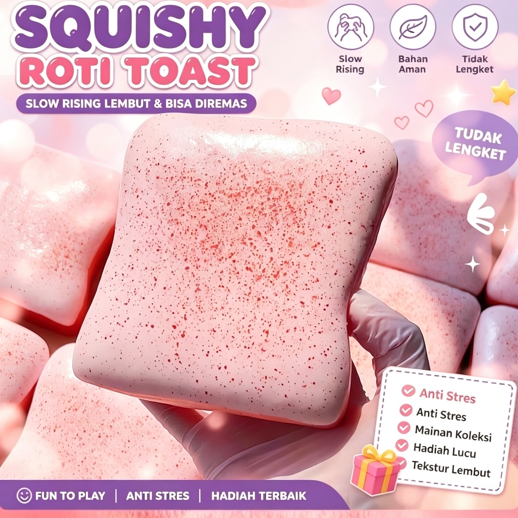 Squishy Roti | Squishy Slow and Soft | Squishy Jumbo Lucu | Mainan Squishy Lembut Slow Rising, Antis