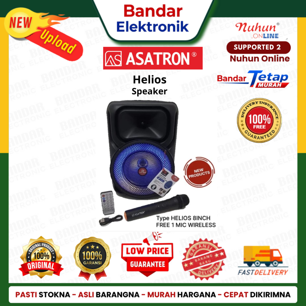 Asatron Speaker Helios 8Inch Bluetooth