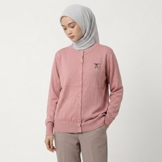 Delova Wardrobe - Cardigan Pita Polos Atasan Knit Bahan Rajut Halus & Tebal premium - Outer Wanita Korean Style
