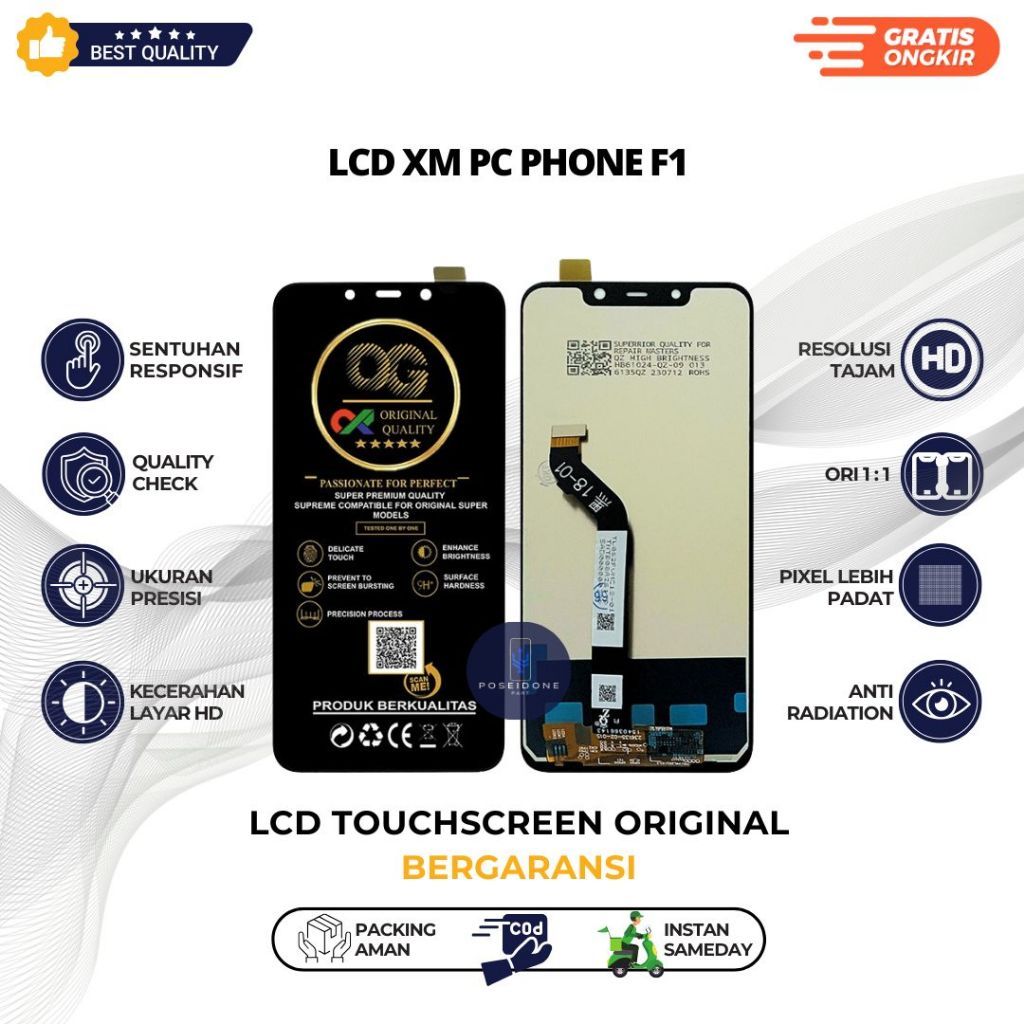 LCD TOUCHSCREEN XIAOMI POCOPHONE F1 / LCD POCOPHONE F1 / LCD POCO F1 FULLSET